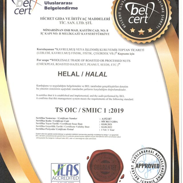 Helal Sertifikası (TS OIC/SMIIC 1:2019)