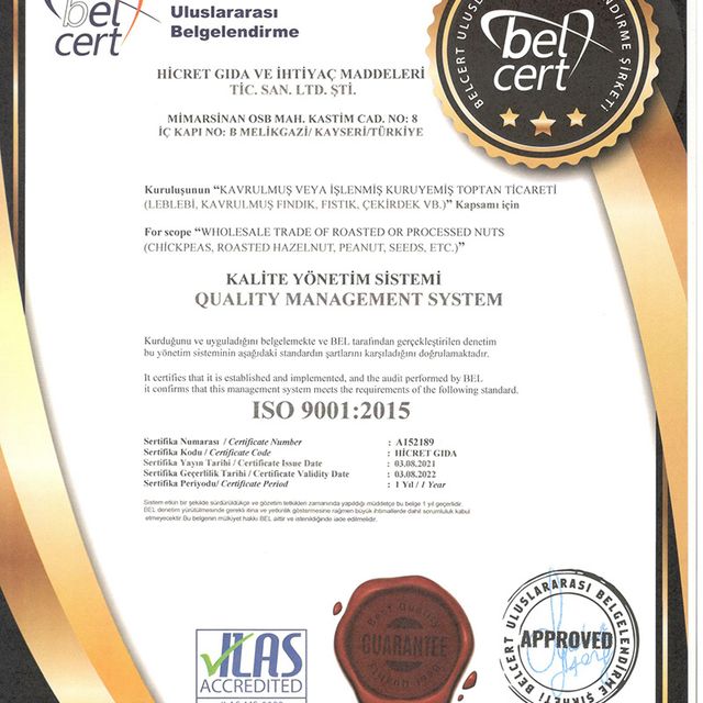 ISO 9001:2015 — Kalite Yönetim Sistemi