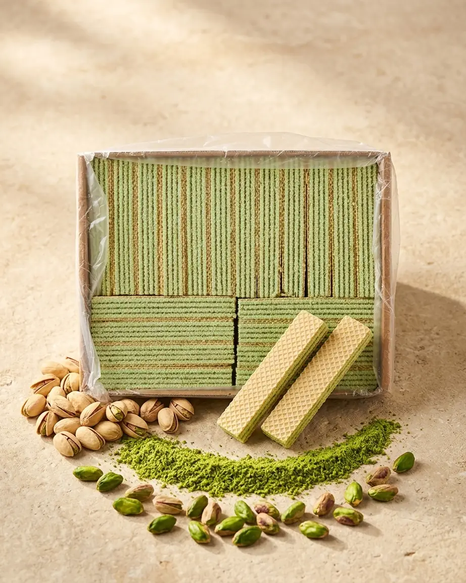Pistachio Flavoured Wafer 1 kg