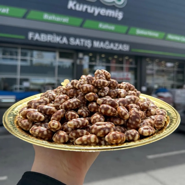 Çikolatalı Badem Draje Pütürlü - kaplama draje