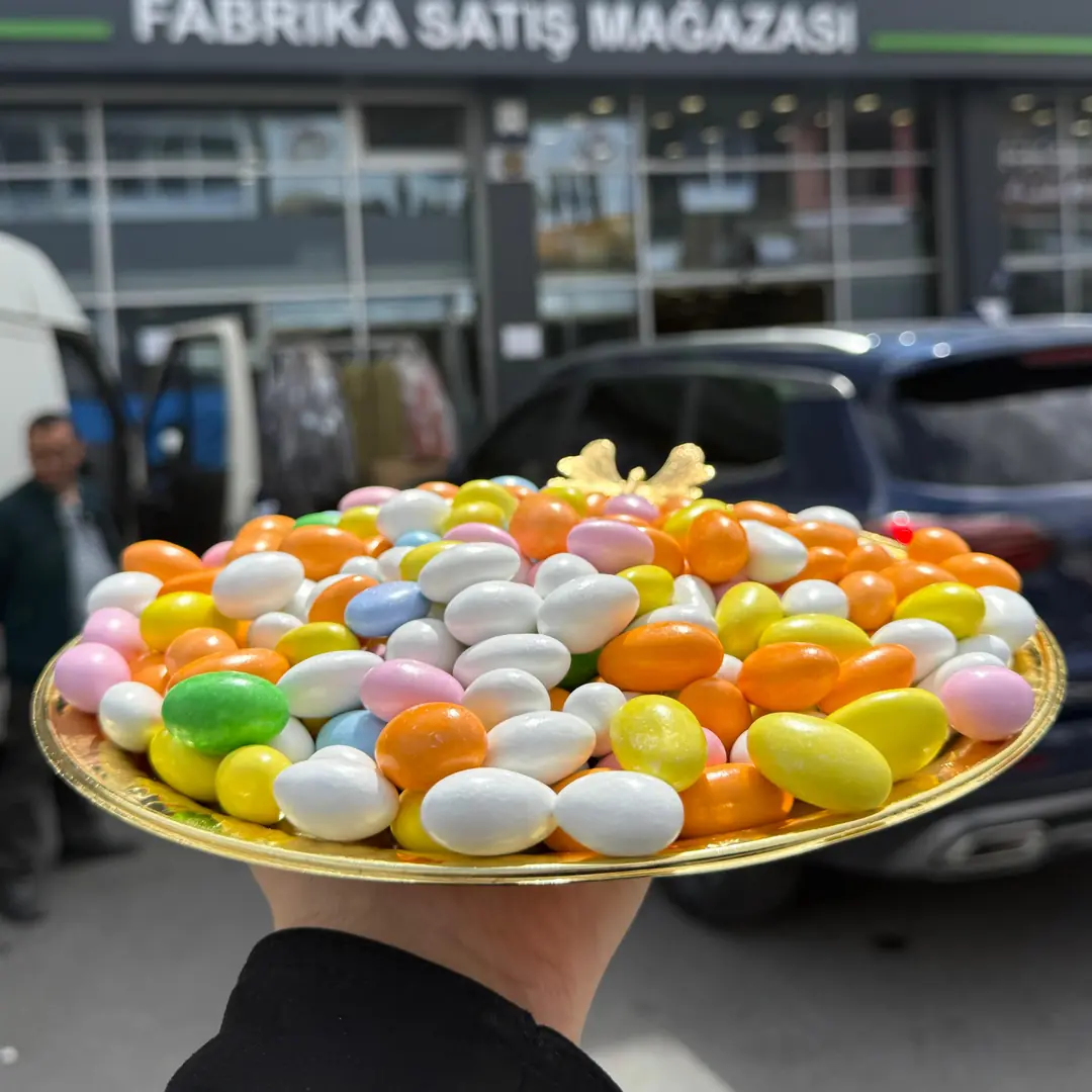 Çikolatalı Badem Draje Renkli