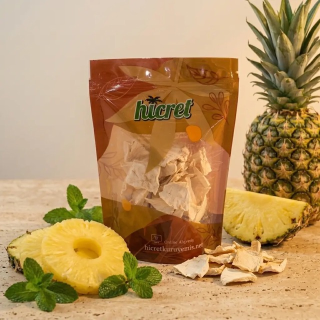 Dondurularak Kurutulmuş Doğal Ananas - kuru meyve