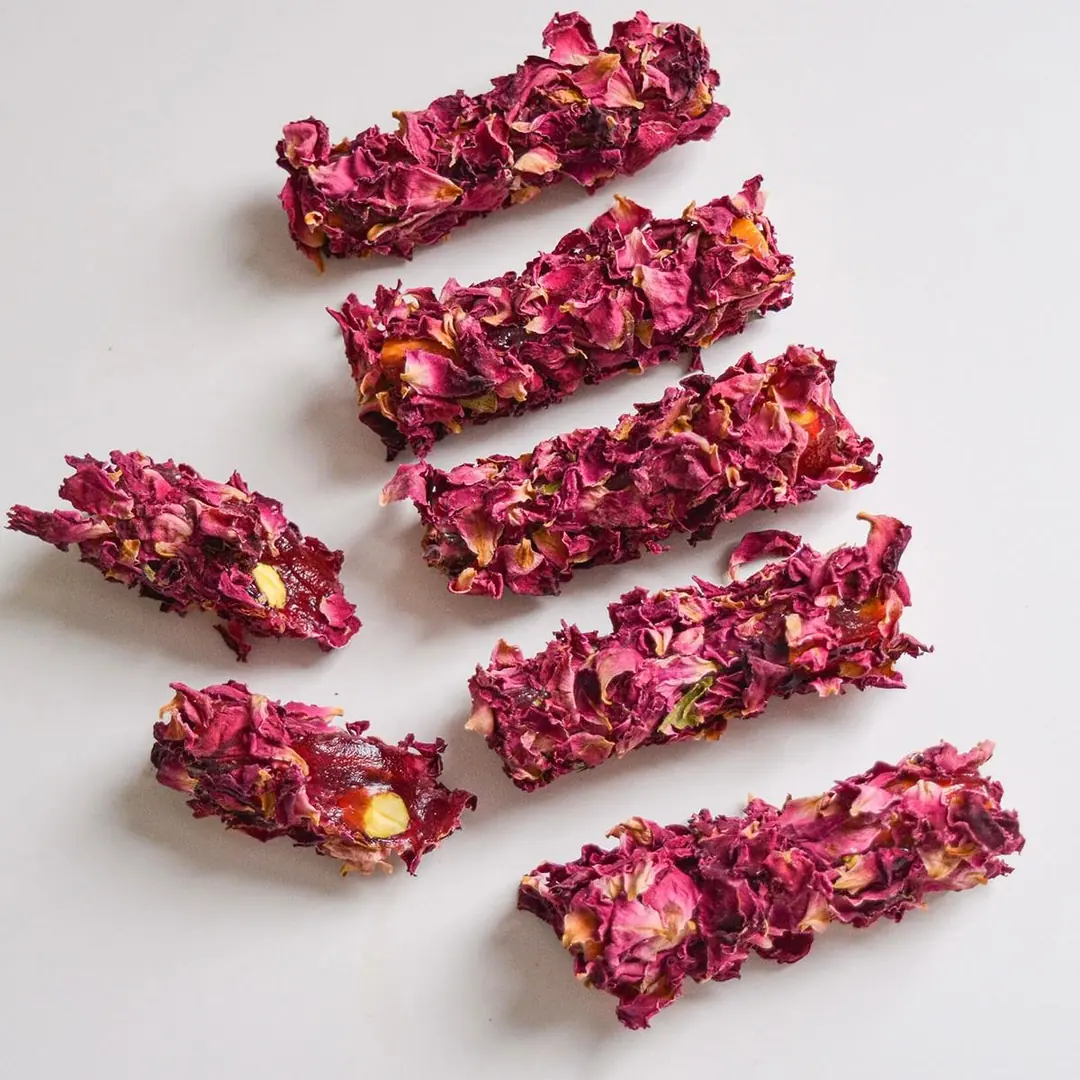 Rose-Petal Pistachio Roll Turkish Delight